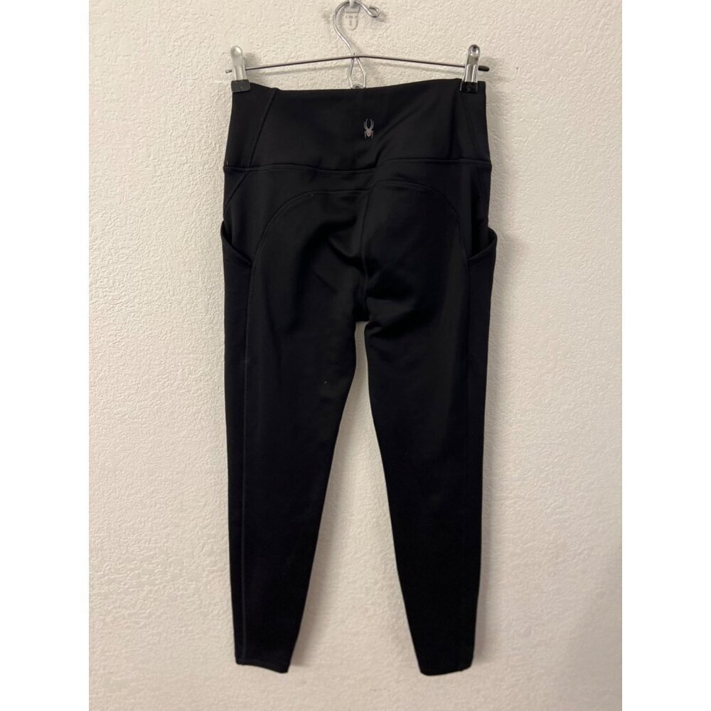 Spyder high rise black fleece lined leggings womens size small